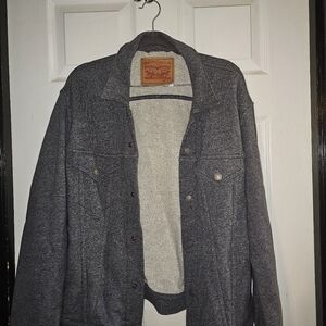 Levi's Men's Charcoal French Terry Jacket